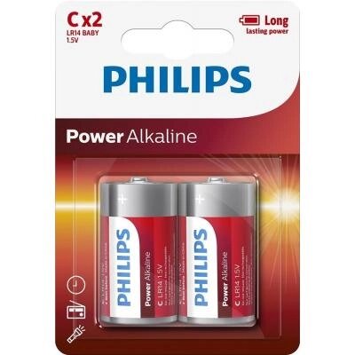 Батарейка Philips C LR14 Power Alkaline * 2 (LR14P2B/10) від компанії shop-shap - фото 1