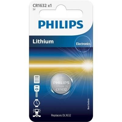 Батарейка Philips CR1632 Lithium * 1 (CR1632/00B) від компанії shop-shap - фото 1