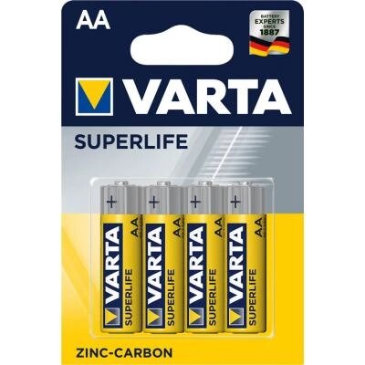 Батарейка Varta AA SUPERLIFE Zinc-Carbon R6 * 4 (02006101414) від компанії shop-shap - фото 1