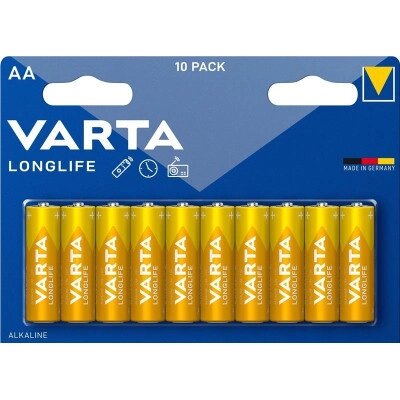 Батарейка Varta AA Varta Longlife лужна * 10 (04106101461) від компанії shop-shap - фото 1