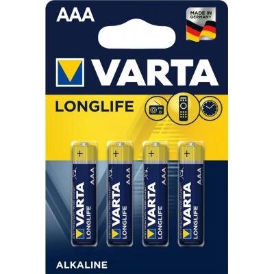 Батарейка Varta AAA Longlife LR03 * 4 (04103101414) від компанії shop-shap - фото 1