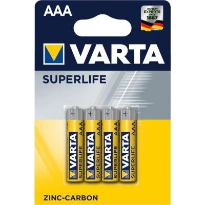 Батарейка Varta SUPERLIFE Zinc-Carbon R03 * 4 (02003101414) від компанії shop-shap - фото 1