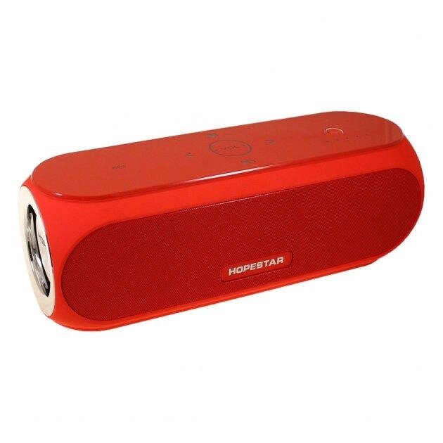 Бездротова Bluetooth колонка mini speaker Hopestar H19 power bank + mic Чорний Червоний від компанії shop-shap - фото 1