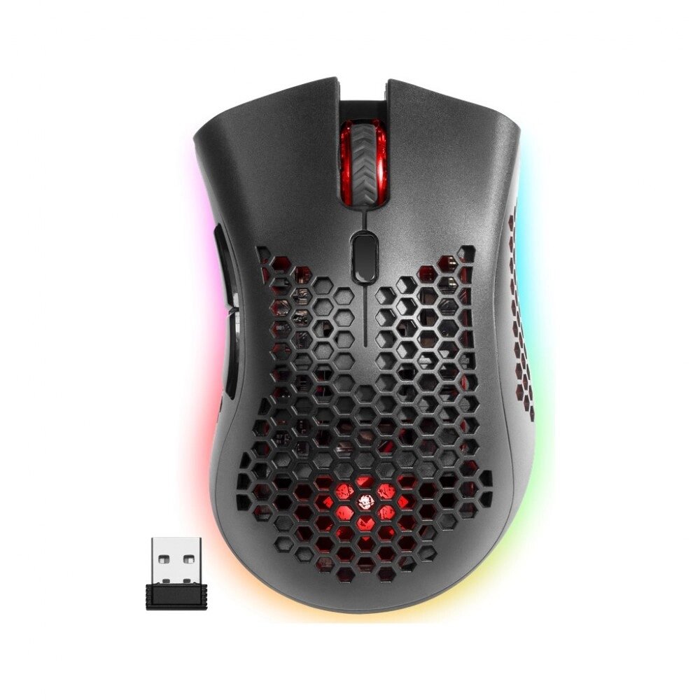 Бездротова ігрова миша Defender Warlock GM-709L RGB (2400dpi) 8-кнопок Чорна від компанії shop-shap - фото 1