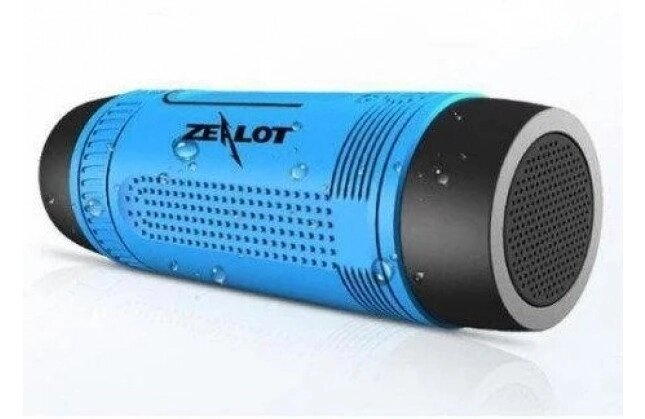 Бездротова колонка Zealot S1 Bluetooth Ліхтарик Радіо (Синій) від компанії shop-shap - фото 1