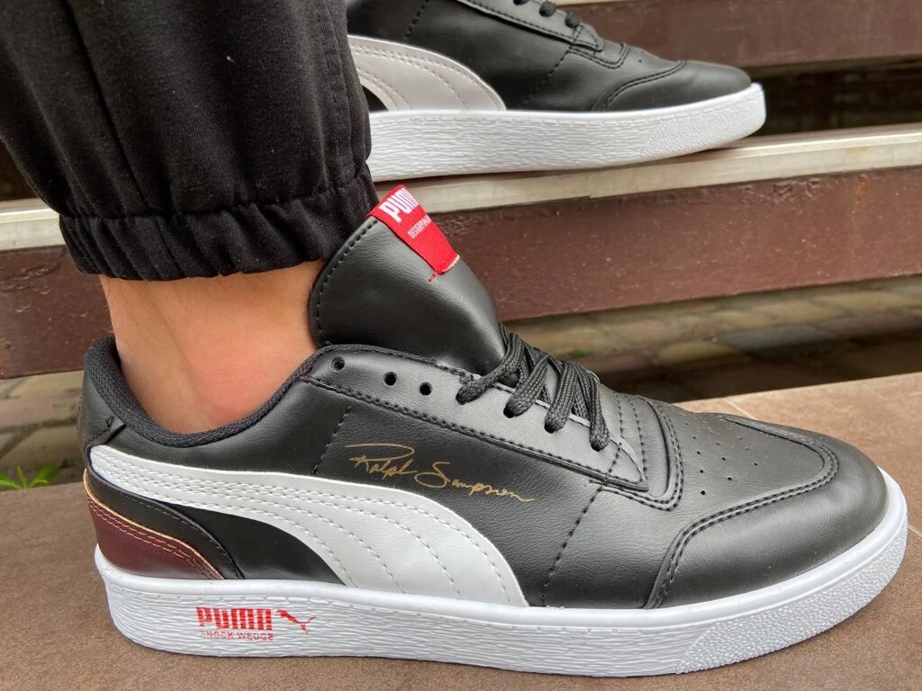 Чоловічі кеди Puma натуральна шкіра, чорні  40,41 від компанії shop-shap - фото 1