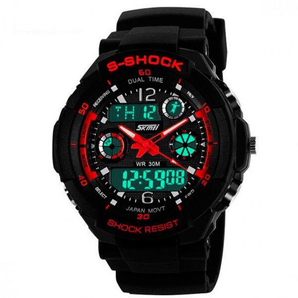 Чоловічий спортивний годинник Skmei S-Shock 0931 Red від компанії shop-shap - фото 1