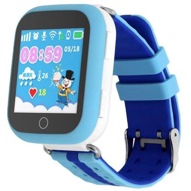 Дитячий розумний годинник Smart Baby Watch q100 gw200s сині від компанії shop-shap - фото 1