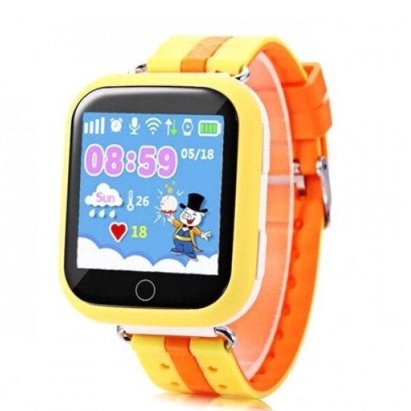 Дитячий розумний годинник Smart Baby Watch q100 gw200s жовті від компанії shop-shap - фото 1