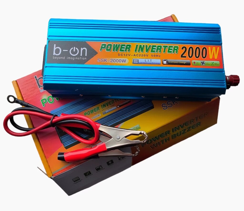 Інвертор автомобільний Power inverter SSK-2000w (12V-220V) не синус від компанії shop-shap - фото 1