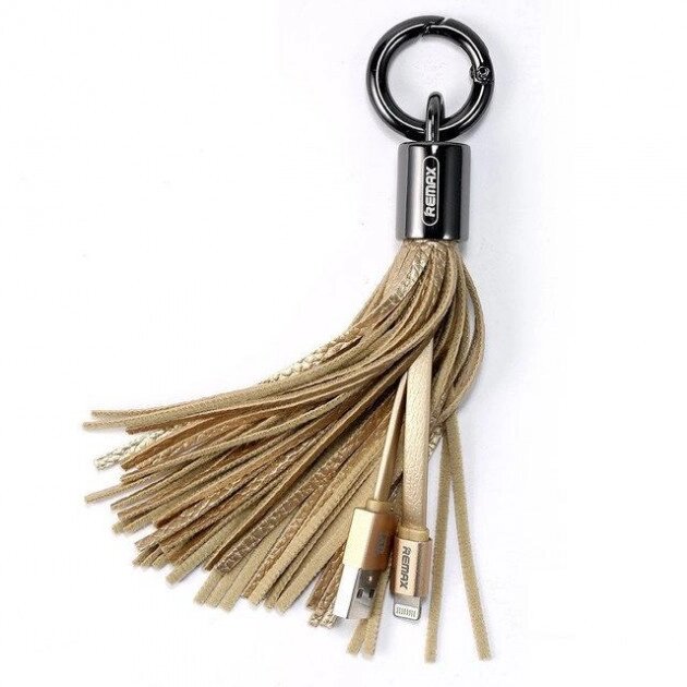 Кабель Lightning 0.15 m gold Tassel Ring RC-053i Remax 303605 від компанії shop-shap - фото 1