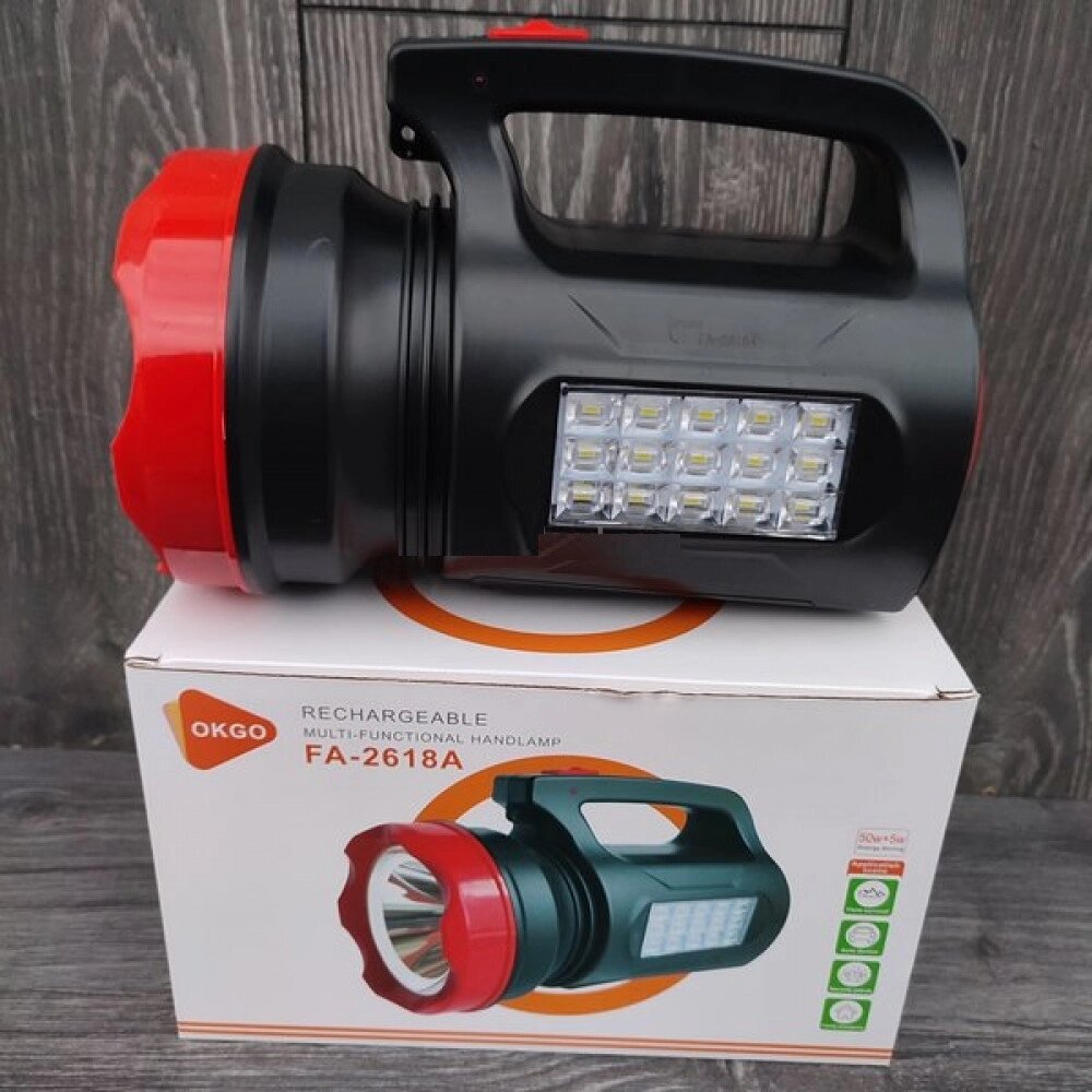 Кемпінговий ліхтар FA-2618 (5W XHP + 15SMD) + microUSB + 2х18650 (2 режими) від компанії shop-shap - фото 1