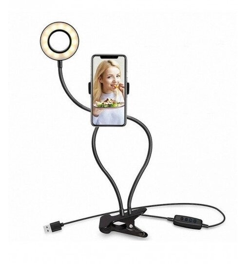 Кільцева лампа Professional Live Stream Lamp (Mini) на прищіпці від компанії shop-shap - фото 1