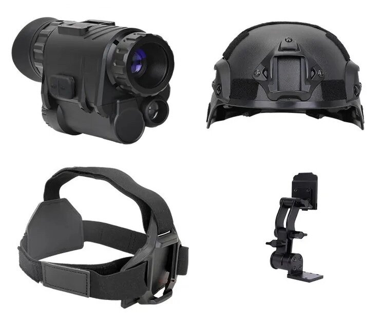 Комплект - монокуляр нічного бачення NVG30 Wi-Fi 940nm + шолом (ABS-пластик) + кріплення (Чорний) від компанії shop-shap - фото 1