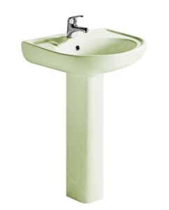 Комплект раковини + ніжка RAK Ceramics Cynthia Wash Basin (57 см) Зелений