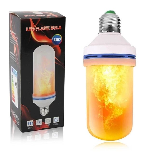 Лампа з імітацією ефекту полум'я вогню Е27 Led Flame Bulb від компанії shop-shap - фото 1