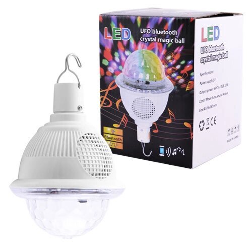 Лазер диско Bluetooth куля UFO CY-6742 Crystal magic ball USB від компанії shop-shap - фото 1