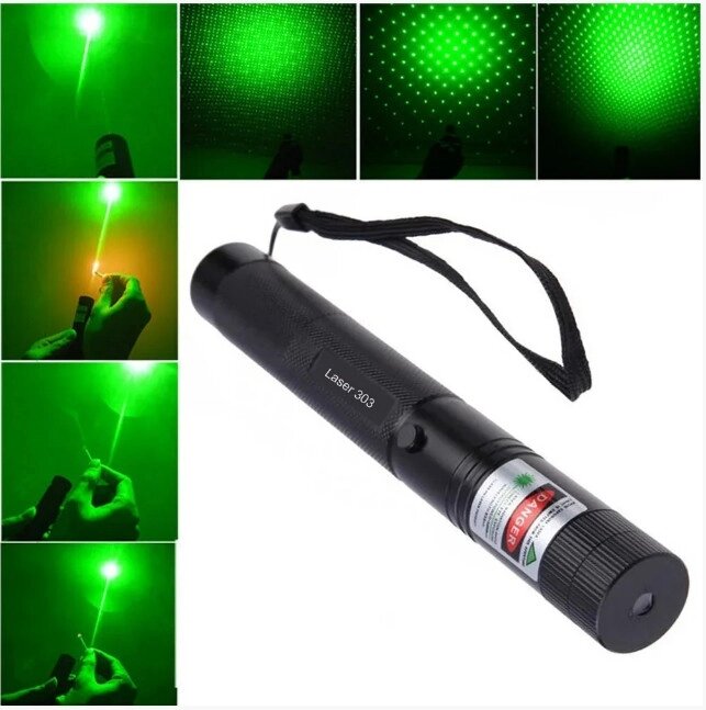 Лазерна указка Green Laser Pointer 303 1000мВт від компанії shop-shap - фото 1