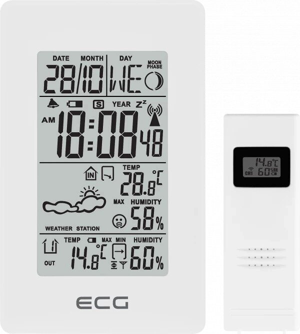 Метеостанція ECG MS-100-White від компанії shop-shap - фото 1