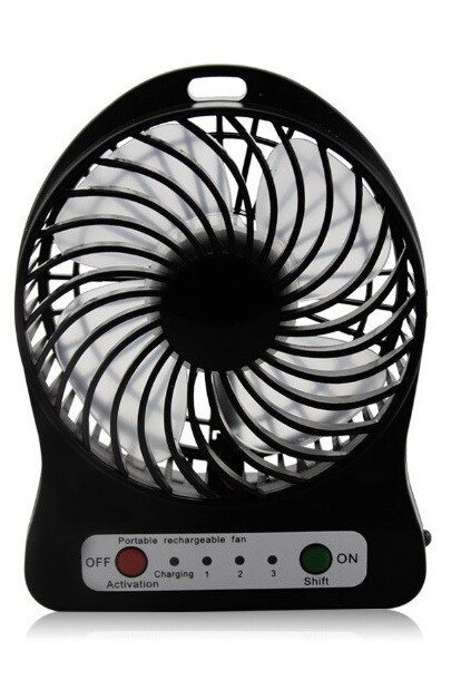 Міні вентилятор mini fan XSFS-01 з акумулятором 18650 Black від компанії shop-shap - фото 1