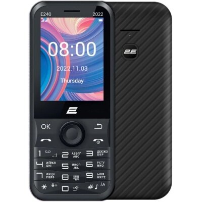 Мобільний телефон 2E E240 2022 Dual SIM Black (688130245159) від компанії shop-shap - фото 1