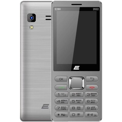 Мобільний телефон 2E E280 2022 Dual SIM Silver (688130245227) від компанії shop-shap - фото 1