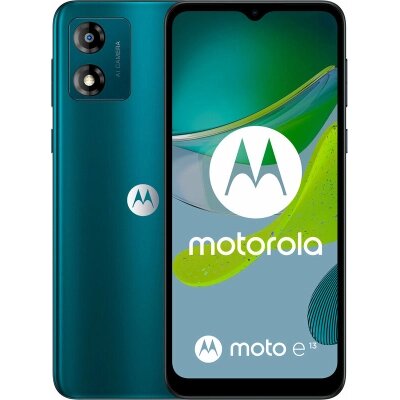 Мобільний телефон Motorola E13 2/64GB Aurora Green (PAXT0035RS) від компанії shop-shap - фото 1