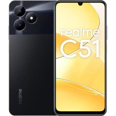 Мобільний телефон realme C51 4/128GB Carbon Black від компанії shop-shap - фото 1