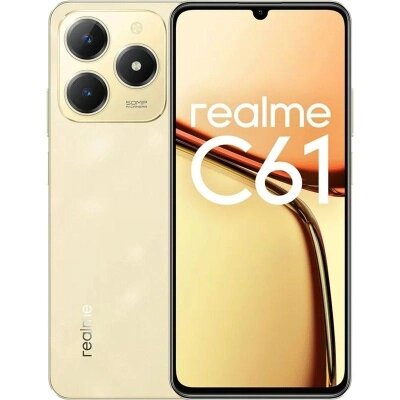 Мобільний телефон realme C61 6/128GB Sparkle Gold від компанії shop-shap - фото 1