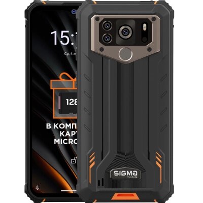 Мобільний телефон Sigma X-treme PQ55 Black Orange (4827798337929) . Black від компанії shop-shap - фото 1