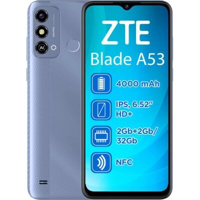 Мобільний телефон ZTE Blade A53 2/32GB Blue від компанії shop-shap - фото 1