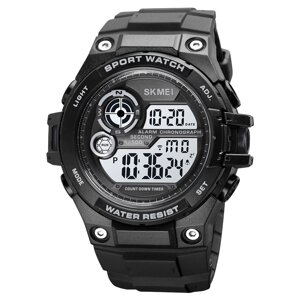 Чоловічий спортивний наручний годинник Skmei 1759 водонепроникні 10 АТМ (Чорні)
