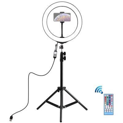 Набір блогера Puluz Ring USB LED lamp PKT3043 10" + tripod 1.1 м (PKT3043) від компанії shop-shap - фото 1