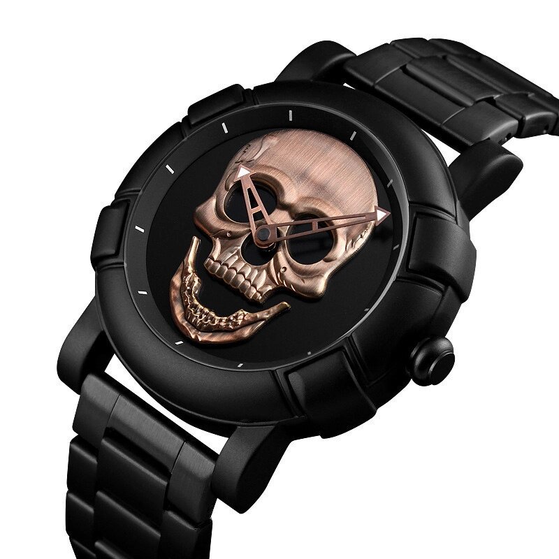 Оригінальний годинник Skmei Skull 9178 Black-Red Platina від компанії shop-shap - фото 1