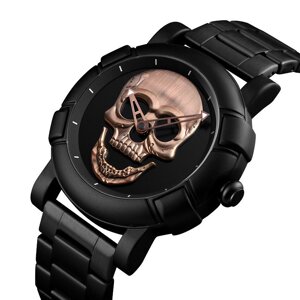 Оригінальний годинник Skmei Skull 9178 Black-Red Platina