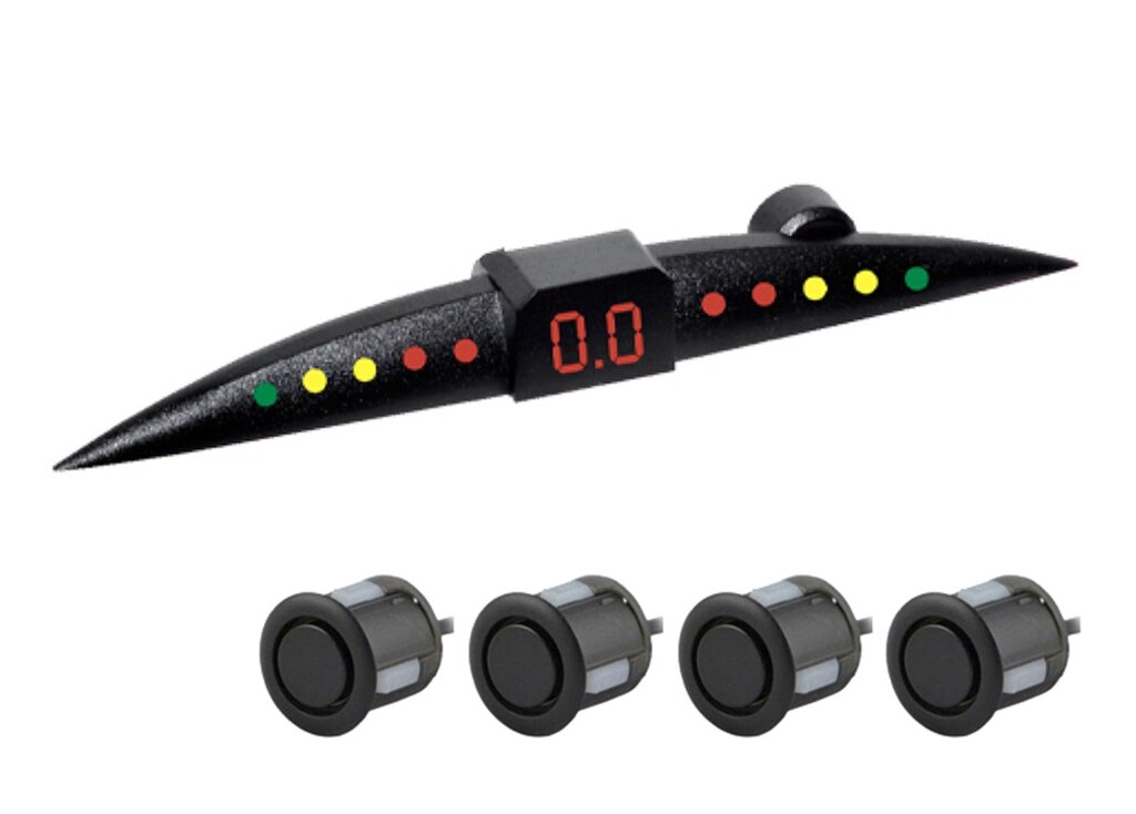 Парктронік TIGER TG-P4LED 4 дат Black/black D=20mm ( компл. ) від компанії shop-shap - фото 1