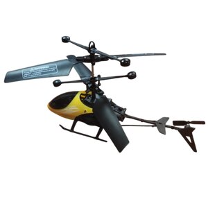 Вертоліт на радіокеруванні 9900 пульт 2,4G, вбудований акумулятор, підсвічування Чорний з жовтим
