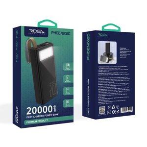 Power Bank Ridea RP-D20L Phoenix20 10W digital display + lamp 20000 mAh