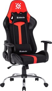 Геймерське крісло Defender Racer поліуретанове (Чорно-червоне)