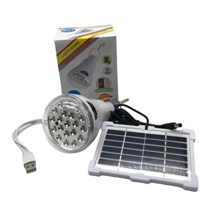 Лампочка акумуляторна лампа Golden Road GR 6028 USB із BZ-895 сонячною панеллю