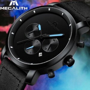 Чоловічий наручний годинник MegaLith Vector Leather