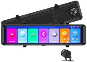 Дзеркало відеореєстратор DVR C109 10.26" 2k (2 камери) Wi-Fi Bluetooth AUX Android Auto CarPlay