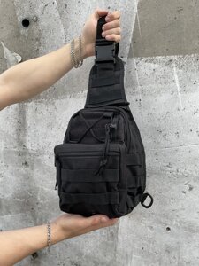 Сумка через плече до 6 л, 28х18х13 см B14 / Однолямковий рюкзак тактичний / Військовий рюкзак