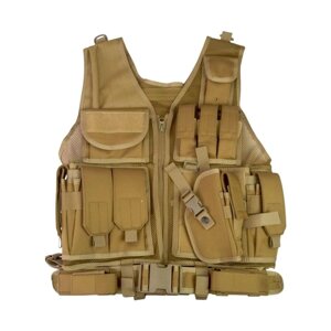 Розвантажувальний жилет Kombat UK Cross Draw Tactical Vest (Койот) в Київській області от компании shop-shap