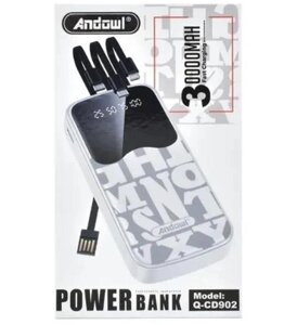 Зовнішній акумулятор Powerbank Andowl Q-CD902 30000mAh Зарядний пристрій в Київській області от компании shop-shap