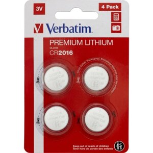 Батарейка Verbatim CR 2016 Lithium 3V * 4 (49531) в Київській області от компании shop-shap