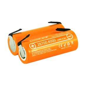 Акумулятор LiitoKala Lii 40E 26700 4000 mAh LiFePo4 30A під паяння (Жовтогарячий)