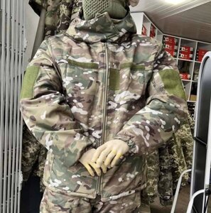 Тактична чоловіча зимова куртка Бушлат (Камуфляж піксель) L