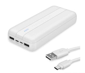 Універсальна мобільна батарея Powerbank Reinston EPB028 20000mAh (port USB-C) Білий