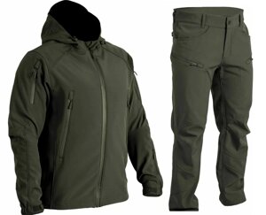 Тактичний чоловічий костюм Softshell Spartan демісезонний (Olive) розмір - XL